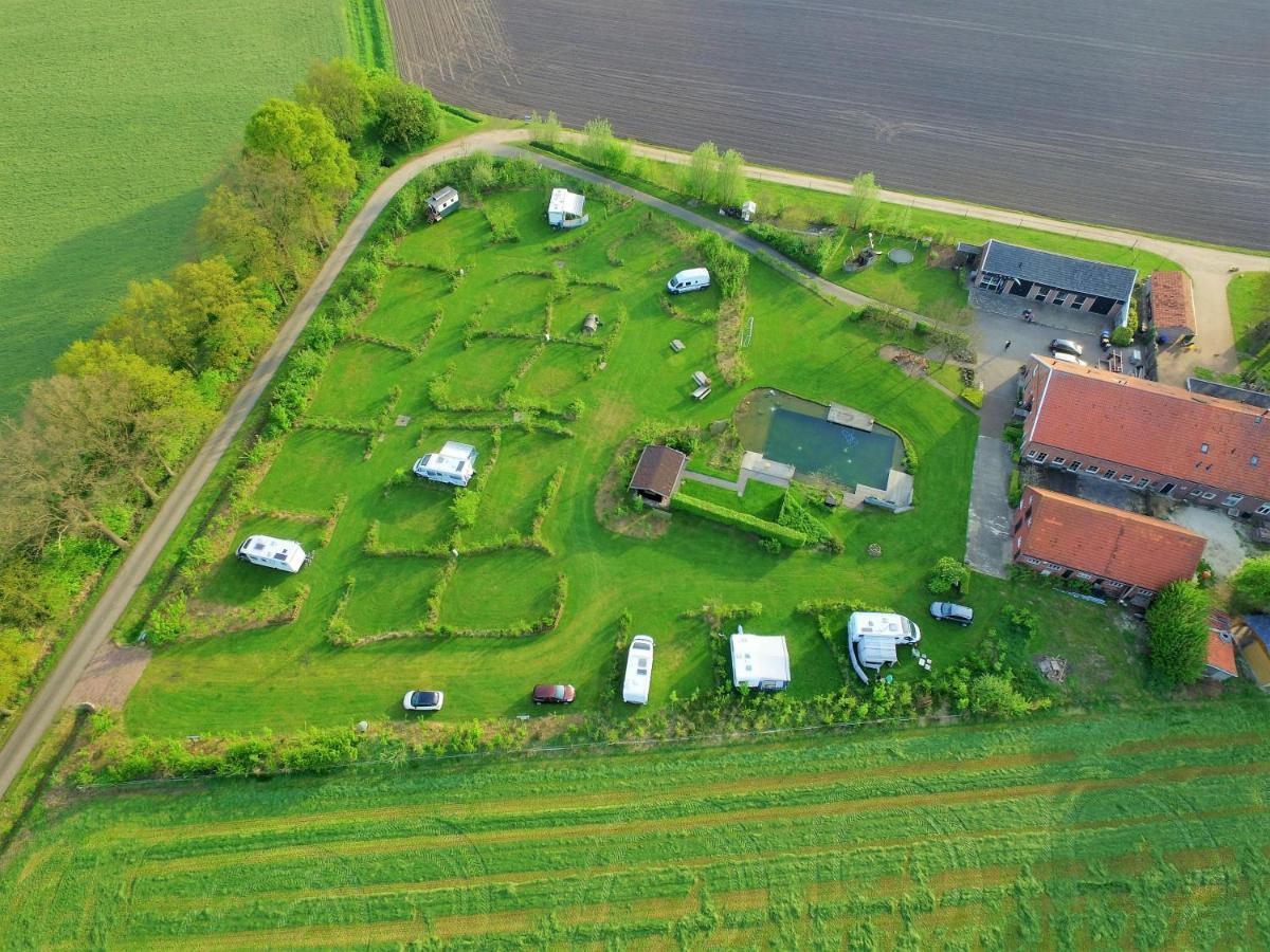 B&B Pipowagen "Het Wellnesst" Op Wellness Camping En B&B Stoltenborg Meddo エクステリア 写真