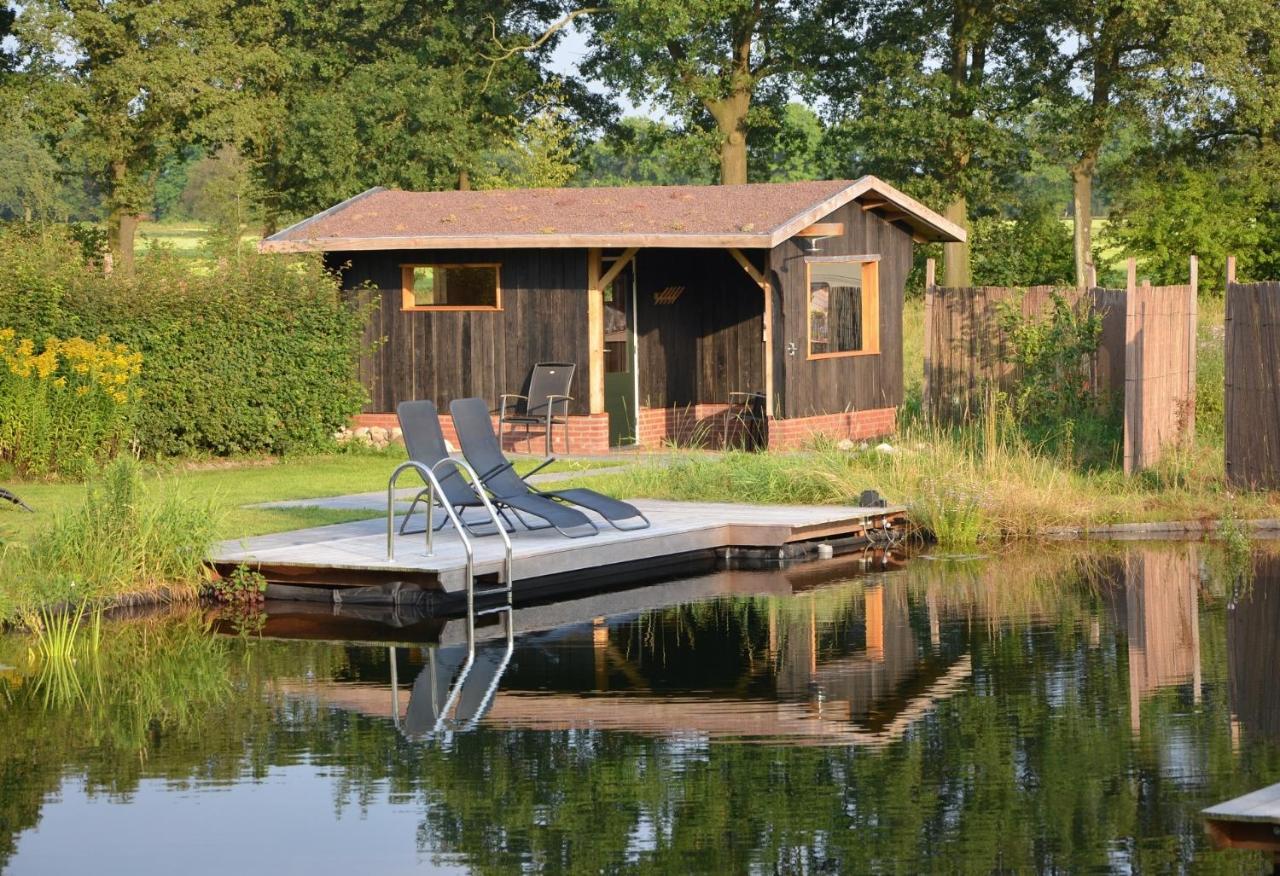 B&B Pipowagen "Het Wellnesst" Op Wellness Camping En B&B Stoltenborg Meddo エクステリア 写真